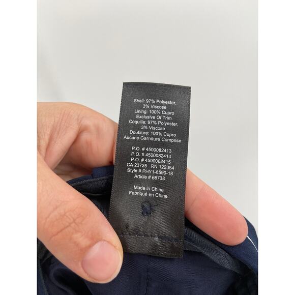 Babaton Sadiki Wide Leg High Waisted Blue Striped Pants Size 0 - Picture 7 of 7